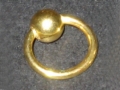 Piercing Ring, gold, 4mm Durchmesser